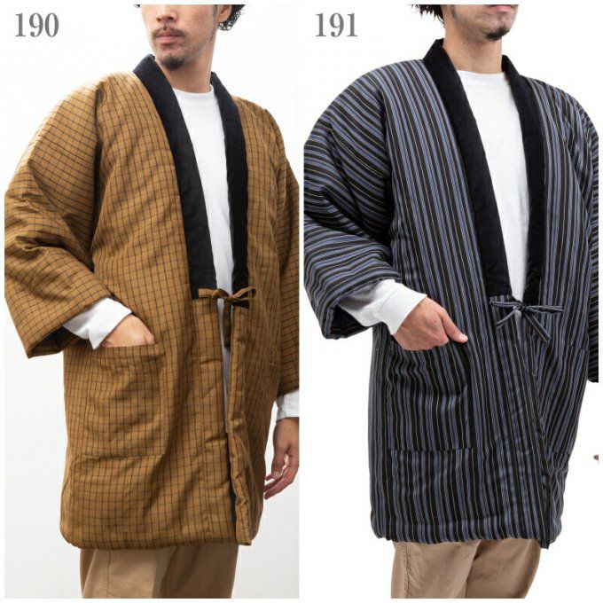 Veste Kimono Hanten Strip hiver  12 modèles au choix Made in Japan 