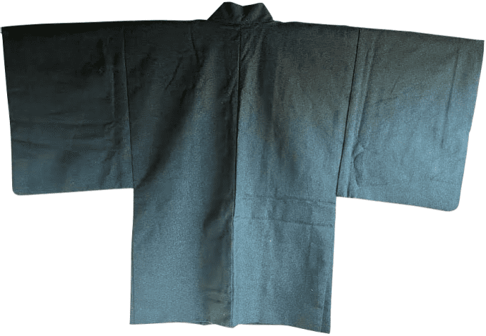 Antique Haori Tsumugi soie bleu indigo Sado homme