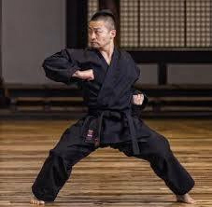 Luxe Ninjutsu / karate Gi Tokaido Sab Kongo noir coton taille 3.5 (155cm) HandMade in Japan