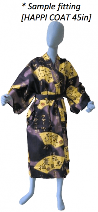 Kimono japonais Sensu Moji coton homme "Made in Japan"