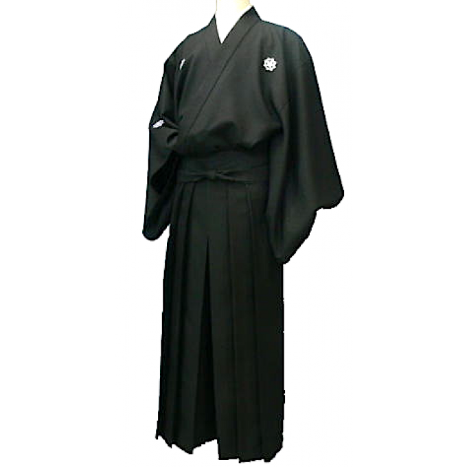 Set kimono samourai Ryoma Sakamoto "Ryomaden" 100% polyester "HandMade in Japan"