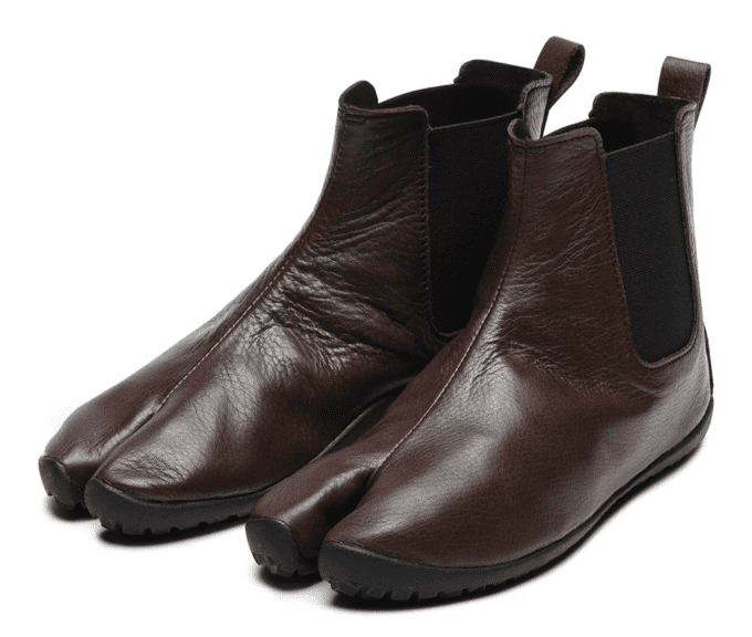 TabiRela cuir marron "Side Gore" - Fait main au Japon 